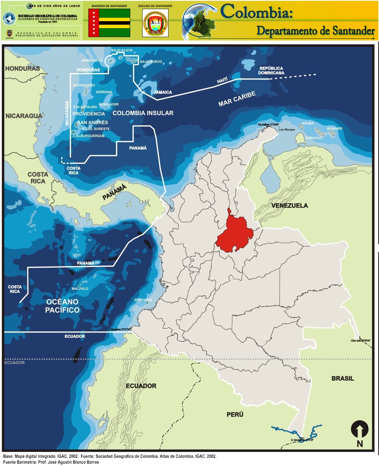Santander Colombia Map